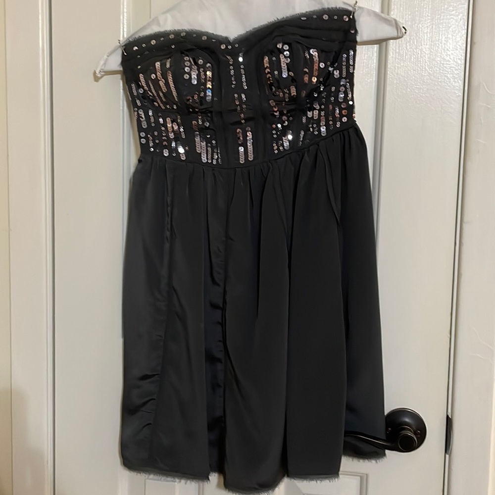 Grey AE dress with sparkles on bust